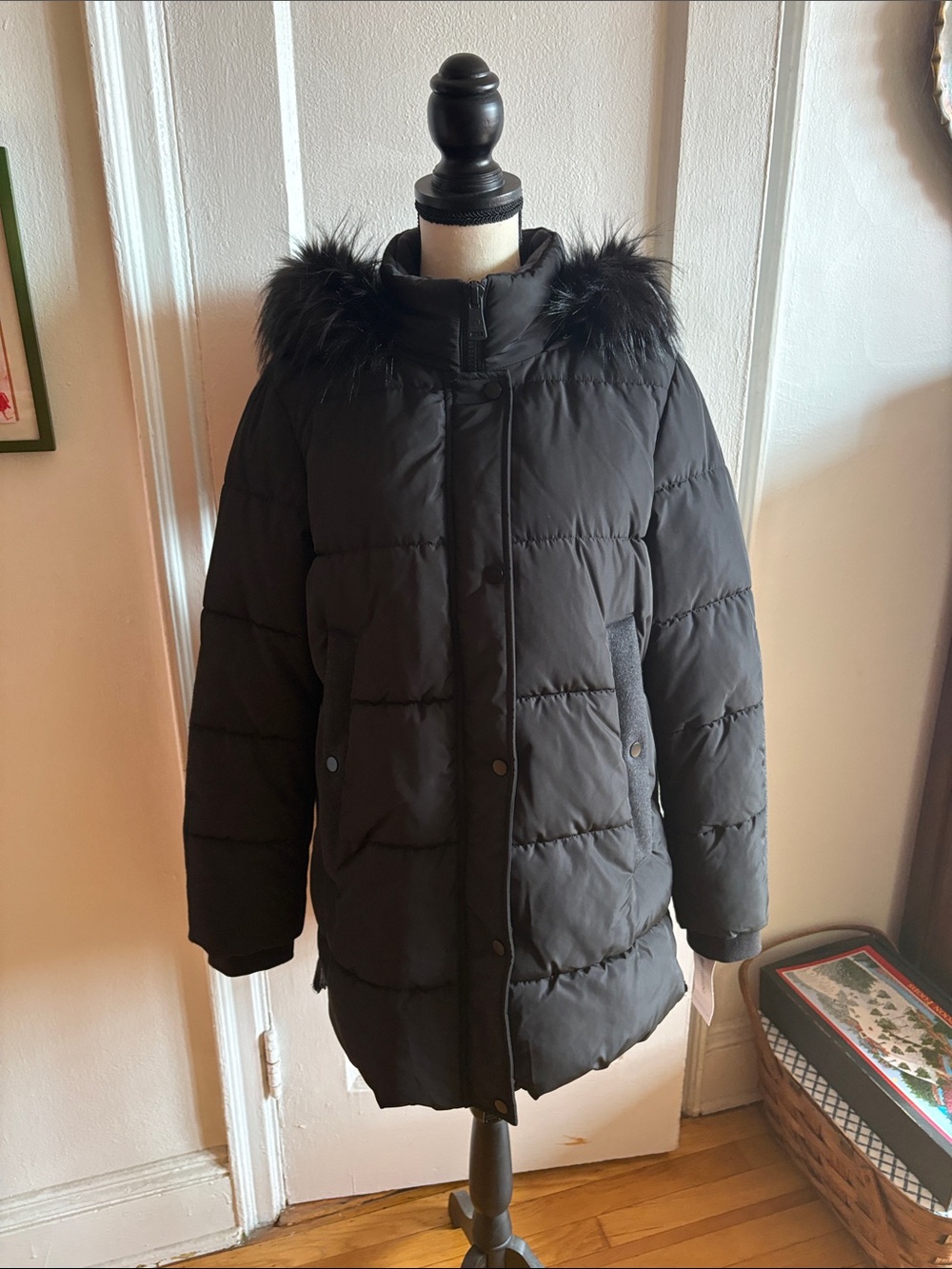 [Bernardo] Outdoorsy Wool Combo Puffer Short Version